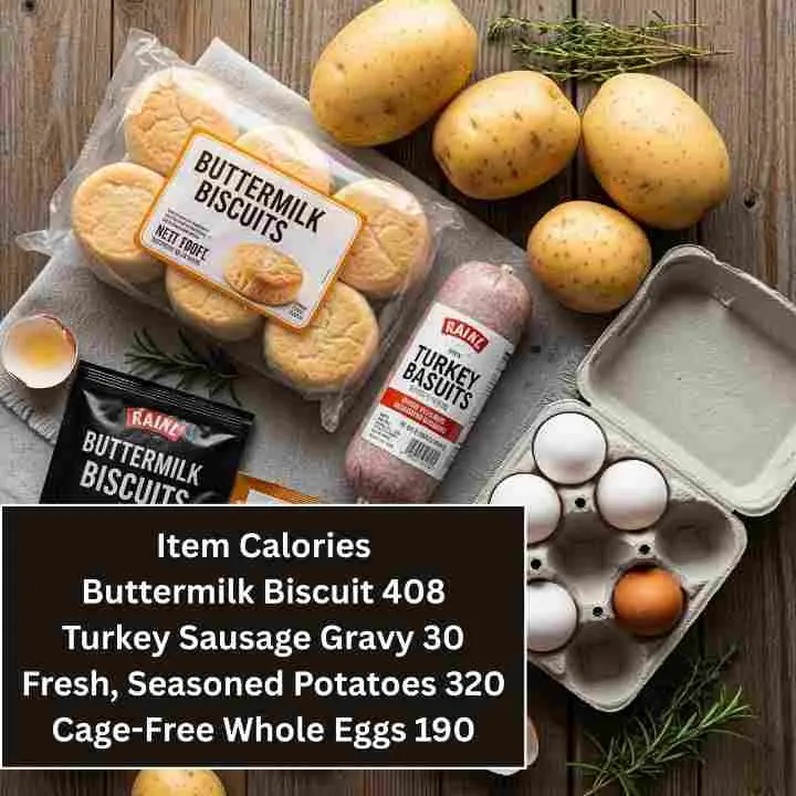 Biscuits & Turkey Sausage Gravy with Eggs Ingredients
