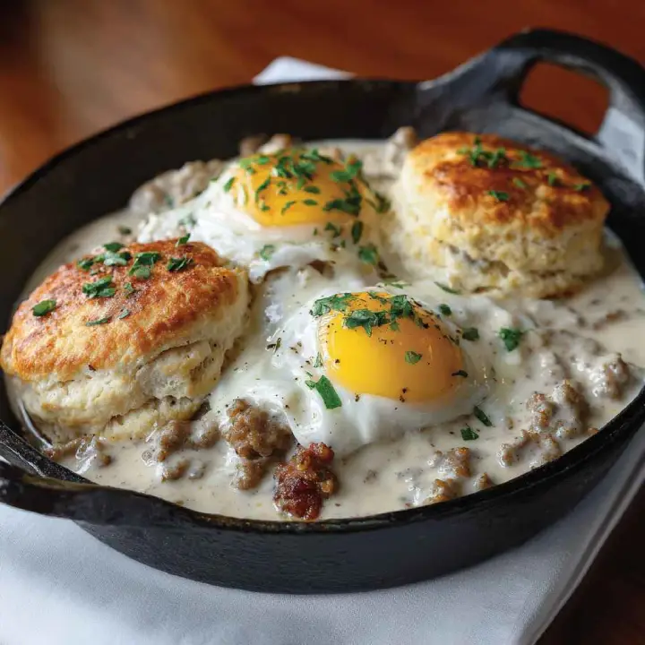 Biscuits & Turkey Sausage Gravy with Eggs – First Watch Menu Favorite
