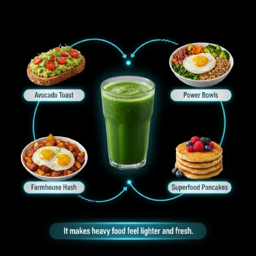 "Best food pairings with Kale Tonic juice for a healthy and refreshing meal"