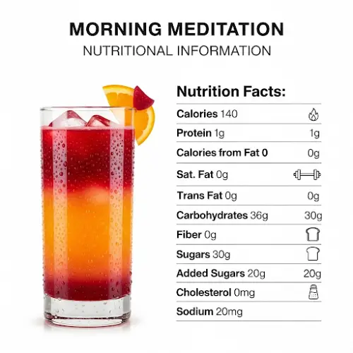 "Nutritious morning meditation juice packed with vitamins and minerals to boost energy, focus, and overall wellness"